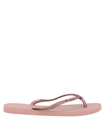 Shop Havaianas Woman Thong Sandal Pastel Pink Size 11/12 Rubber