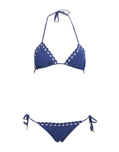 Shop Moeva Woman Bikini Blue Size 10 Polyamide, Elastane