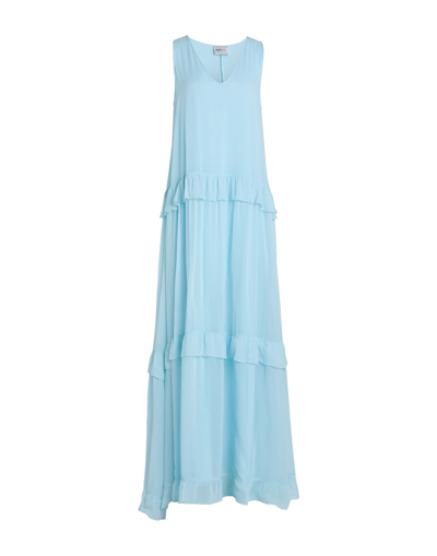 Shop Be Blumarine Woman Maxi Dress Sky Blue Size 10 Viscose