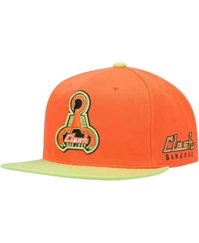 Shop Mitchell & Ness Men's Orange San Jose Earthquakes Historic Logo Since '96 Two-tone Snapback Hat