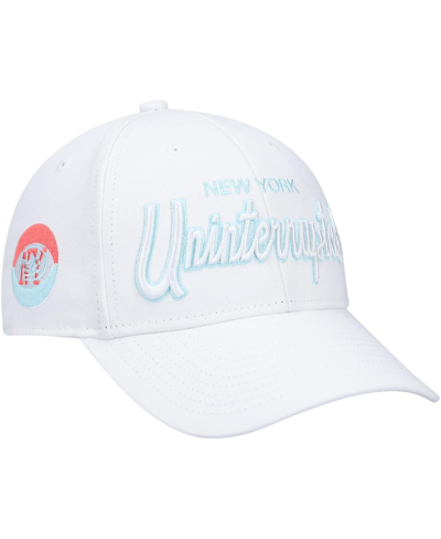 Shop Mitchell & Ness Men's  X Uninterrupted White New York Nets Logo Snapback Hat