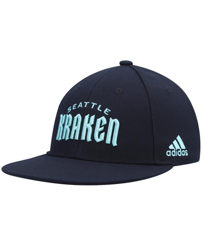 Shop Adidas Originals Men's Deep Sea Blue Seattle Kraken Team Snapback Hat