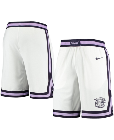 Shop Nike Men's White Kansas State Wildcats Replica Basketball Shorts