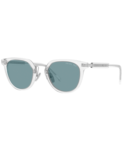 Shop Prada Men's Polarized Sunglasses, Pr 17ys In Crystal
