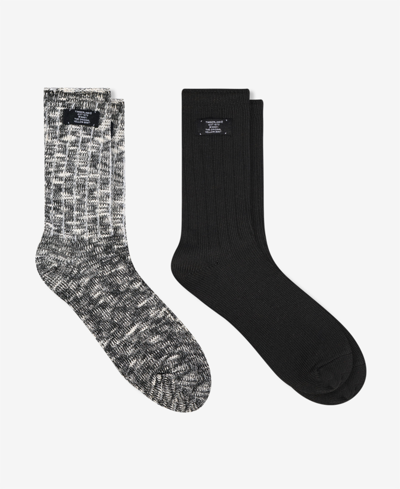 Shop Timberland Men's Boot Socks, Pack Of 2 In Black