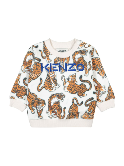 Shop Kenzo Sweatshirt For Boys In White