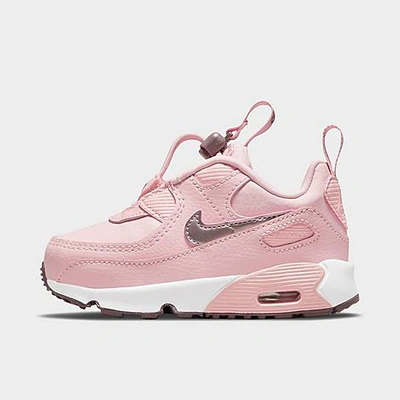 Shop Nike Kids' Toddler Air Max 90 Toggle Casual Shoes In Pink Glaze/pink Glaze/violet Ore/white