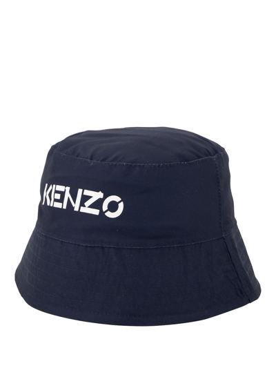 Shop Kenzo Hat For Boys In Blue