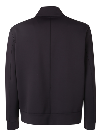 Harris Wharf London Two-pocket Zip-up Bomber Jacket In Blue