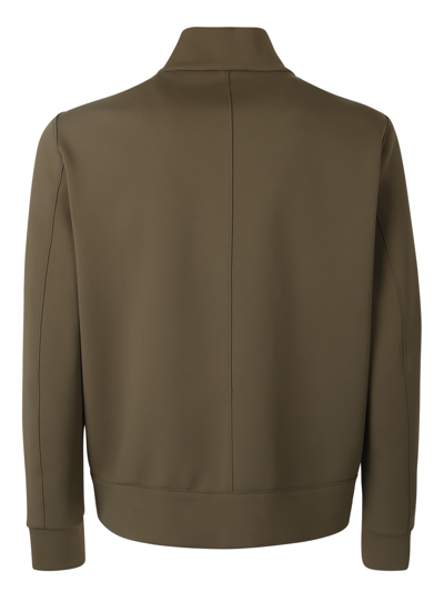 Harris Wharf London Two-pocket Zip-up Bomber Jacket In Green