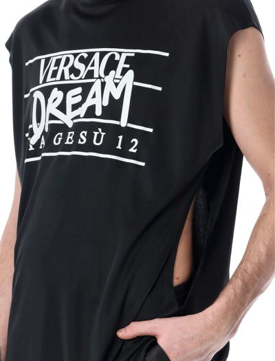Shop Versace Dream Tank Top In Black