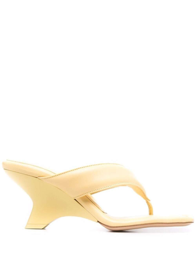 Shop Gia Borghini Womans Yellow Leather Gia 6 Sandals