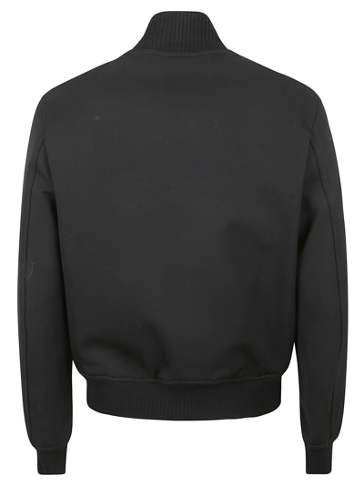 Shop Givenchy Logo Patched Zipped Bomber In Black