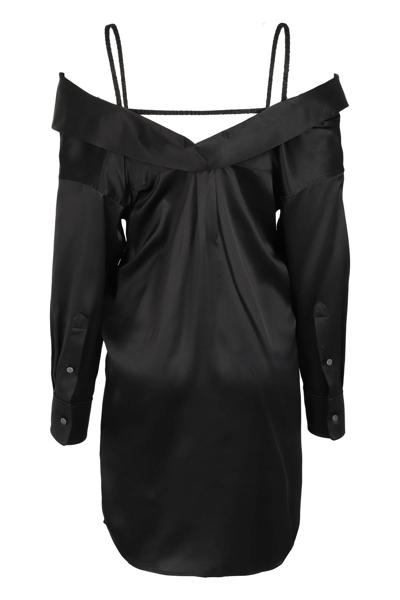 Shop Alexander Wang T T By Alexander Wang Off The Shoulder In Nero