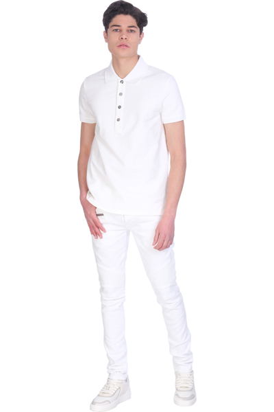 Shop Balmain Jeans In White Denim
