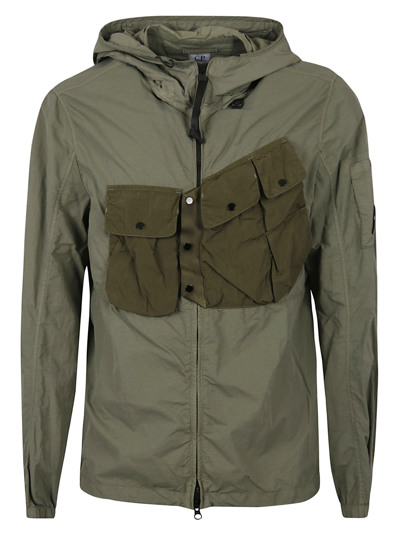 Shop C.p. Company Flatt Nylon Overshirt In Burnt Olive