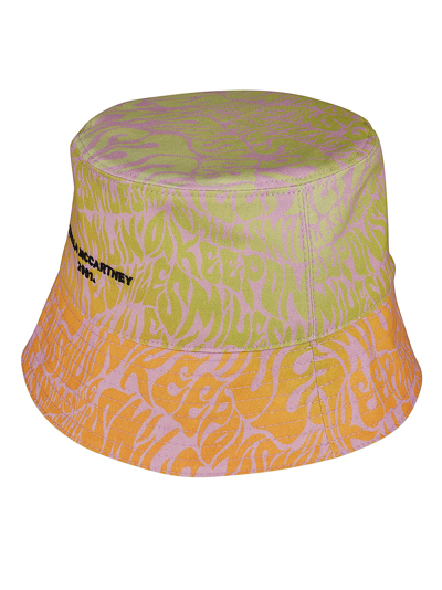 Shop Stella Mccartney Eco Printed Cotton Hat In Pink/orange