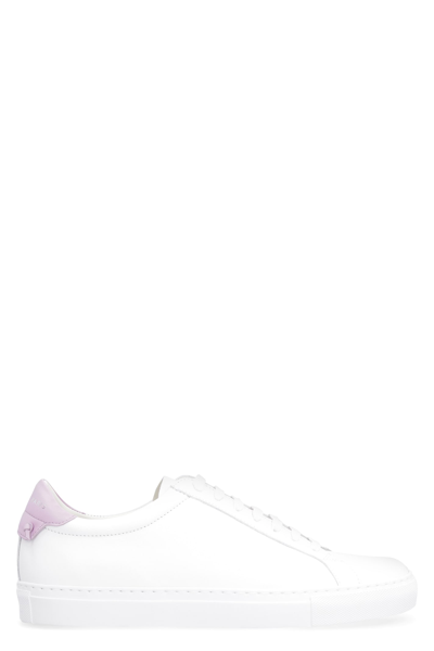 Shop Givenchy Urban Street Leather Low-top Sneakers In White