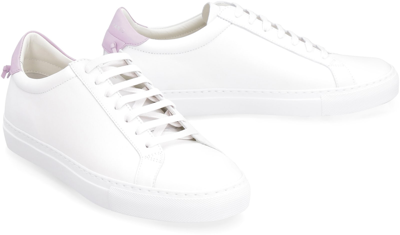 Shop Givenchy Urban Street Leather Low-top Sneakers In White