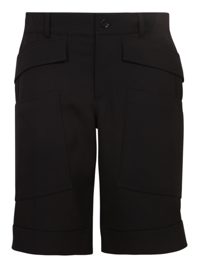 Shop Burberry Panel-detail Shorts In Black