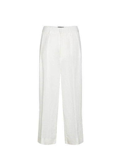 Shop Peuterey Palazzo Trousers In Bianco