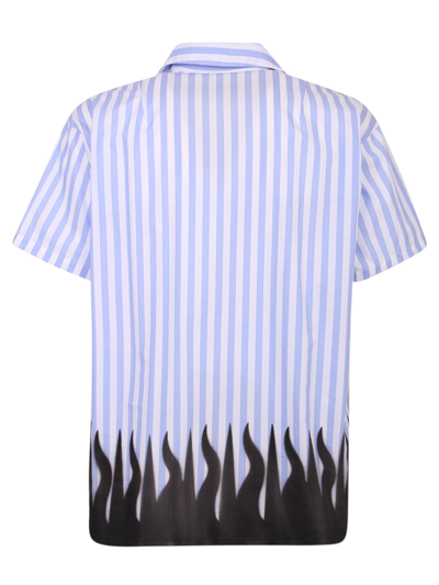 Shop Ihs Striped Flame Shirt In Blue