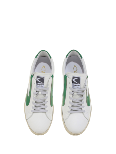 Shop Valsport Tournament Sneaker With Contrasting Details In Bianco Verde Chiaro