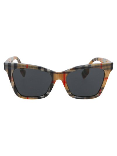 Shop Burberry Eyewear Butterfly Frame Sunglasses In Multi
