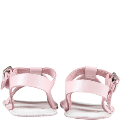 Shop Gallucci Pink Sandals For Baby Girl