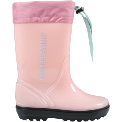 Shop Off-white Pink Boots For Girl