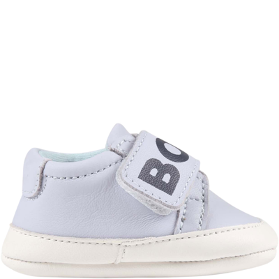 Hugo Boss Babies' Light-blue Shoes For Boy With Logo | ModeSens