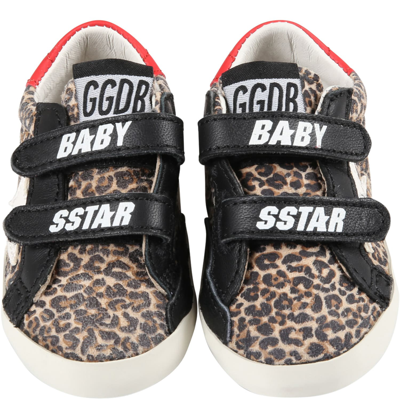 Shop Golden Goose Multicolor Baby School Sneakers For Baby Girl In Brown