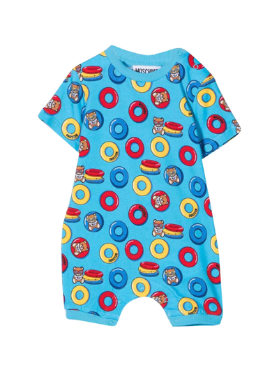 Shop Moschino Set Blue Rompers Baby Unisex In Azzuro