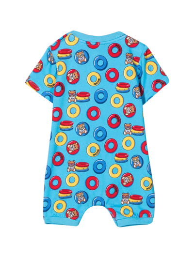 Shop Moschino Set Blue Rompers Baby Unisex In Azzuro