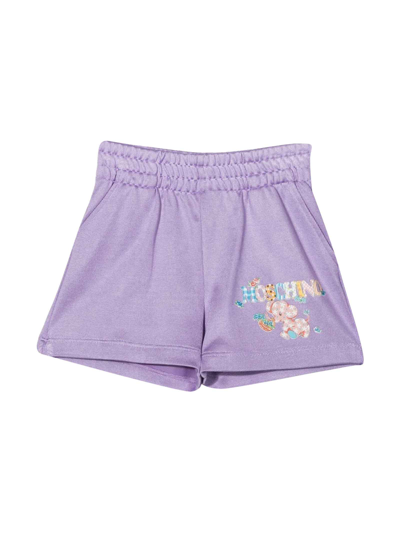 Shop Moschino Lilac Shorts Girl In Lilla