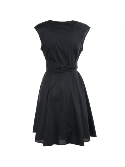 Shop Woolrich Short Dress In Cotton Poplin In Black