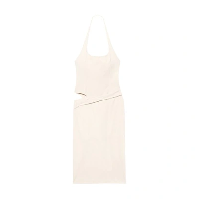 Shop Jacquemus Hielo Dress In Off White