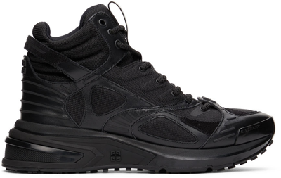 Shop Givenchy Black Giv 1 Tr High Sneakers In 001-black