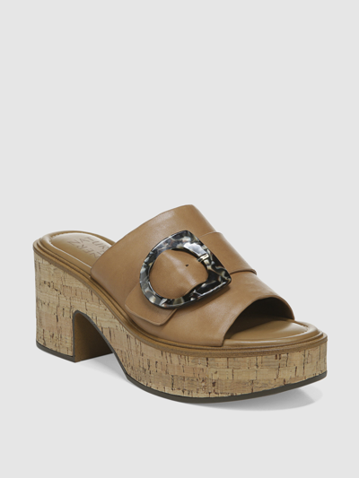Shop Naturalizer Clara Slip-on Platform Sandals In Toffee