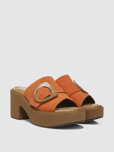 Shop Naturalizer Clara Slip-on Platform Sandals In Pottery