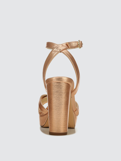 Shop Naturalizer Mallory Strappy Dress Sandals In Peach Gold