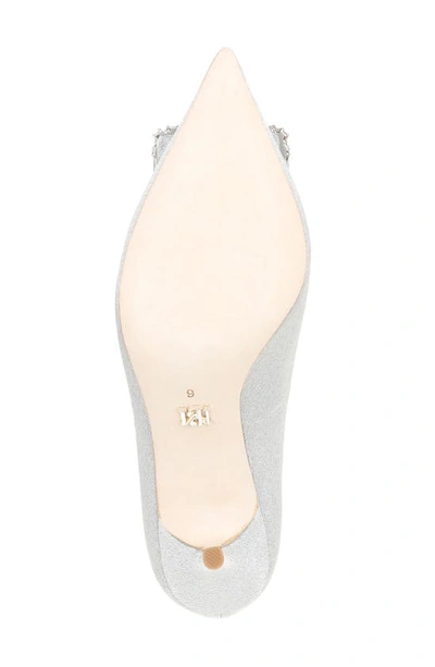 Shop Badgley Mischka Devi Pointed Toe Pump In Whisper Blue