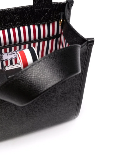 Shop Thom Browne Smaller Square Tote Bag In Schwarz