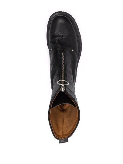 Shop Ami Alexandre Mattiussi Zip-front Ankle Boots In Black