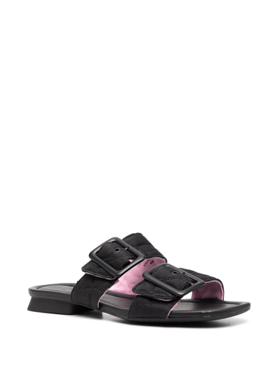 Camper Casi Myra Buckle Sandals In Black