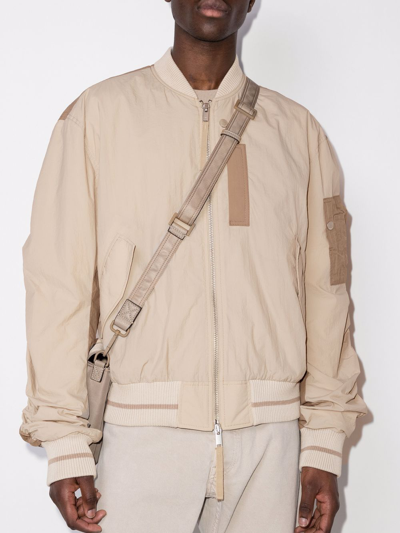 Tom Wood Purth Patch Bomber Jacket In Nude