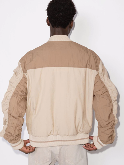 Tom Wood Purth Patch Bomber Jacket In Nude
