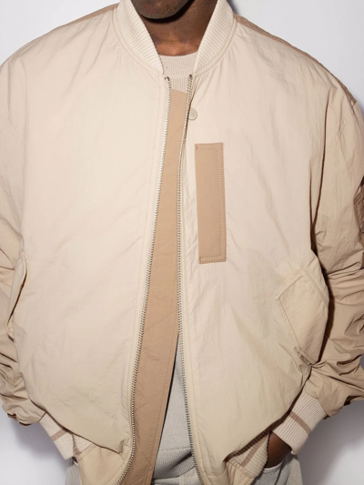 Tom Wood Purth Patch Bomber Jacket In Nude