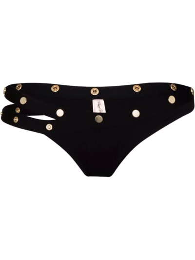 Shop Agent Provocateur Donia Studded Bikini Bottoms In Black