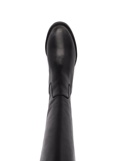 Shop Via Roma 15 Slip-on Leather Boots In Schwarz